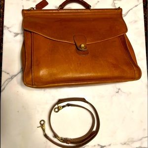 Coach leather briefcase crossbody unisex